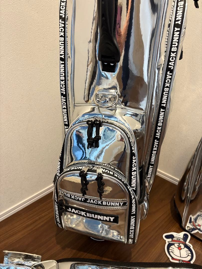 【超美品⭐︎】ドラえもん メタリック キャディバッグ ヘッドカバーつき！