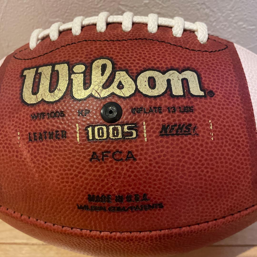 アメフト　ウィルソン　本革　ボール