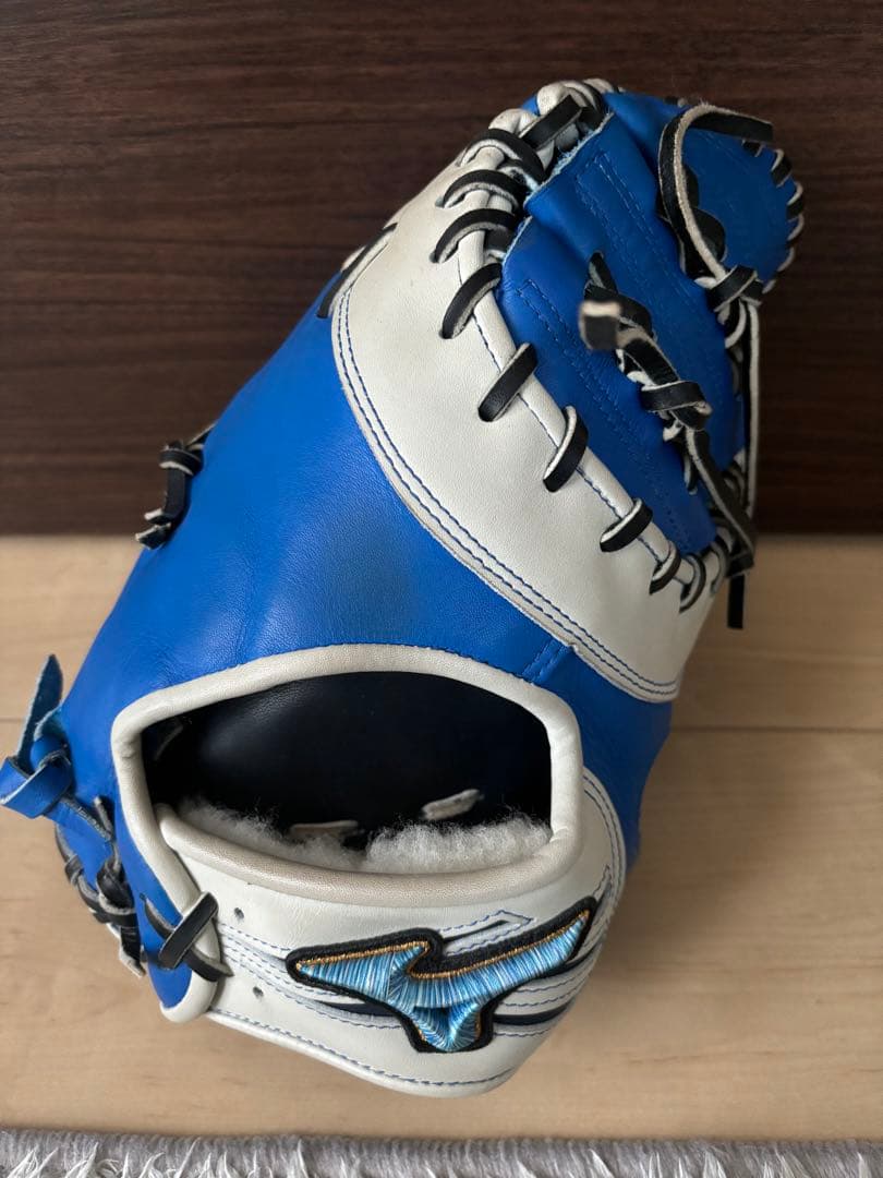 値下げ可 ミズノプロ ファーストミット オーダー 軟式用 ダイバーシティブルー