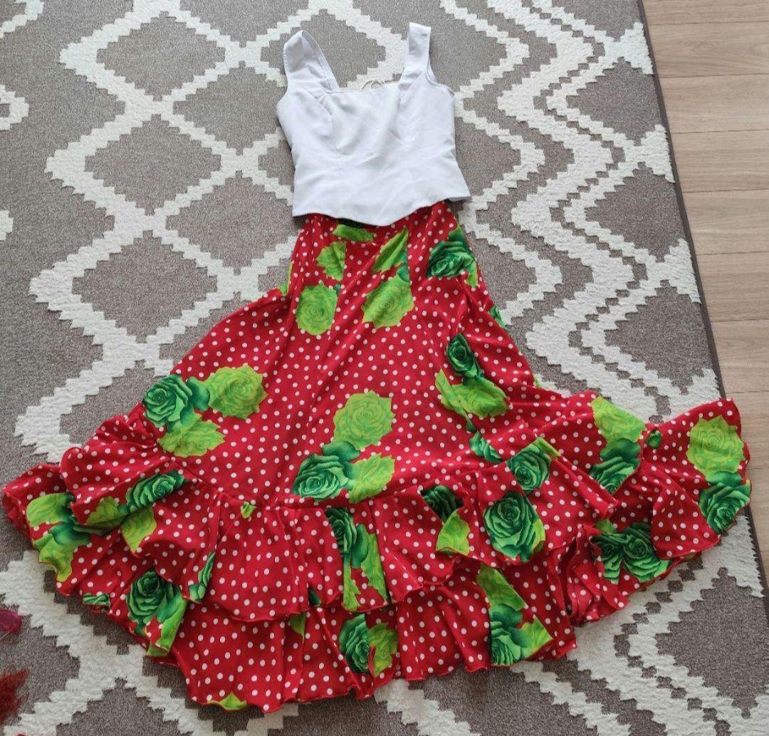 【期間限定セール】フラメンコ衣装 セパレートドレス スペイン生地縫製