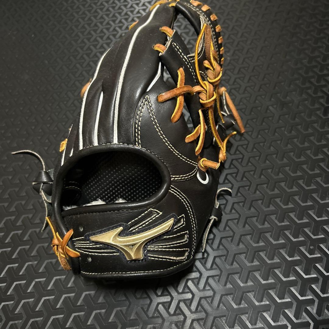 あ*ち様 Mizuno 野球グローブ 黒 レザー
