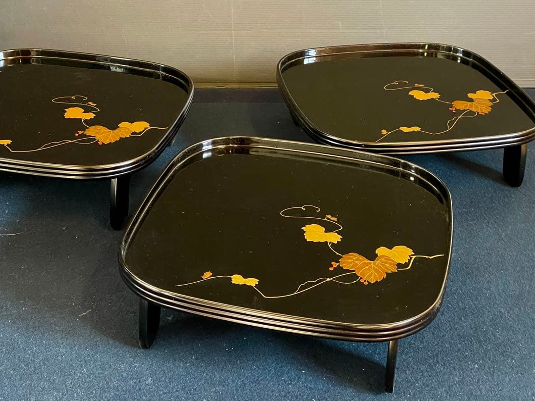 割引❣️「母」 輪島塗 蔦蒔絵 轡形 二の膳 10客 大向高洲堂 （125柱二）