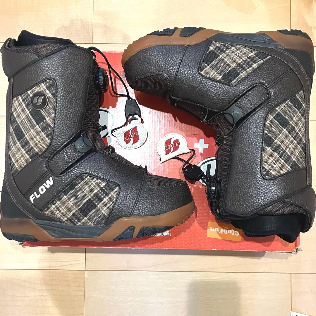 【美品・箱あり】 FLOW スノーボード ブーツ チェック柄 25cm