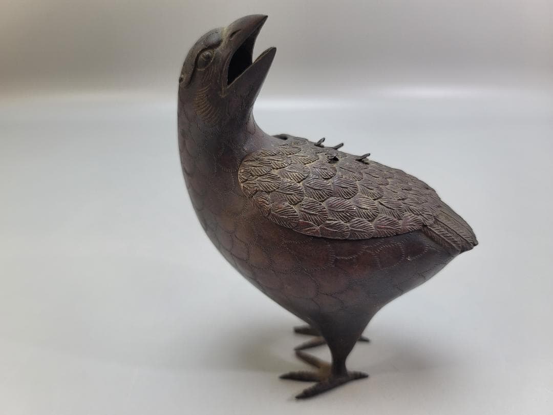 古銅 鶉 時代 香炉 DT511