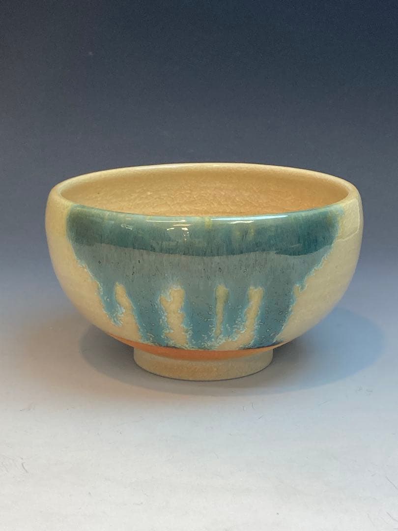 青柳翠峰 作 上野焼茶碗 共箱 茶道具