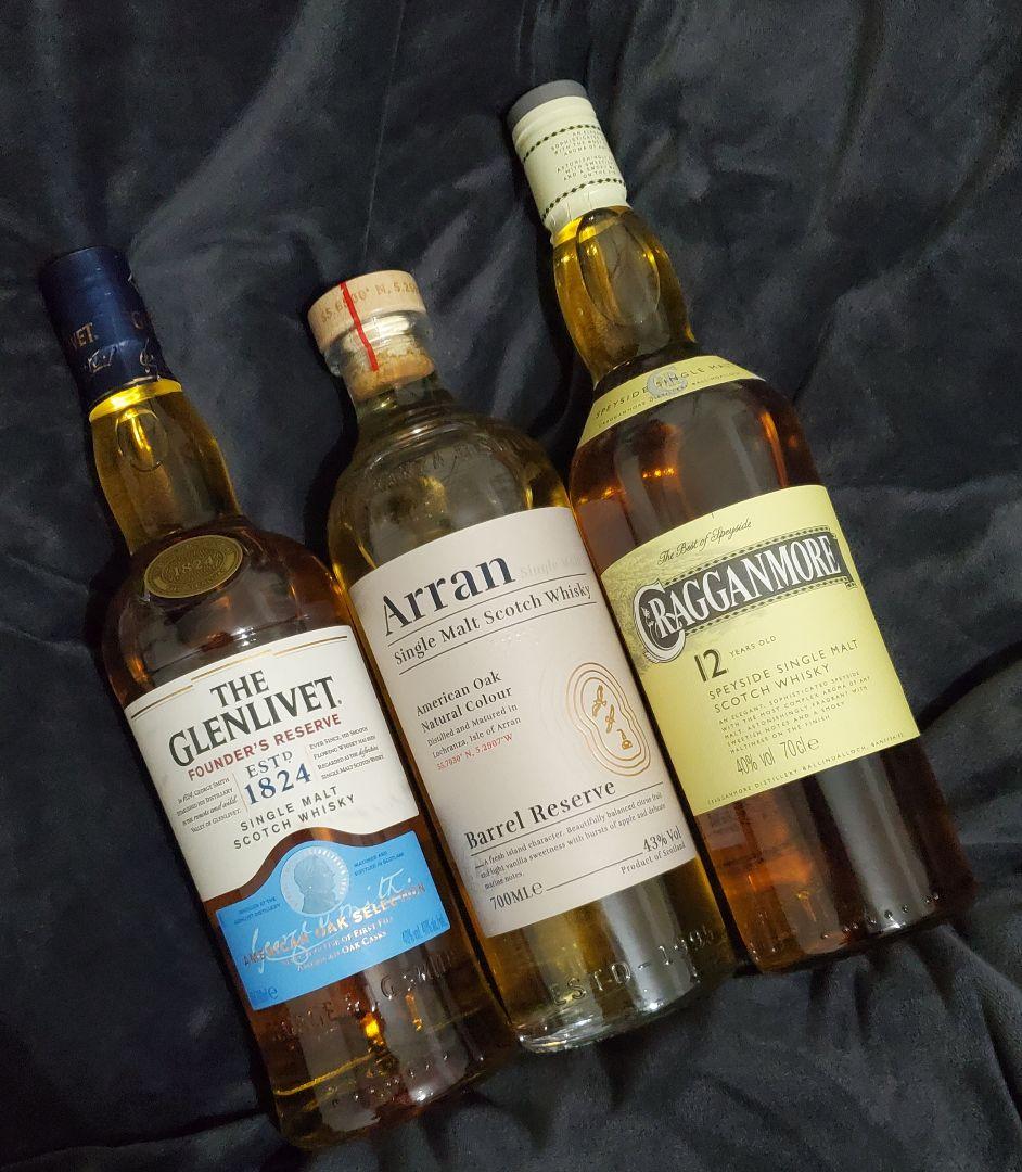クラガンモア12年 / アラン バレルリザーブ / グレンリベット