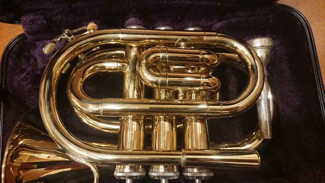 J.マイケル ポケットトランペット 純正ハードケース付き