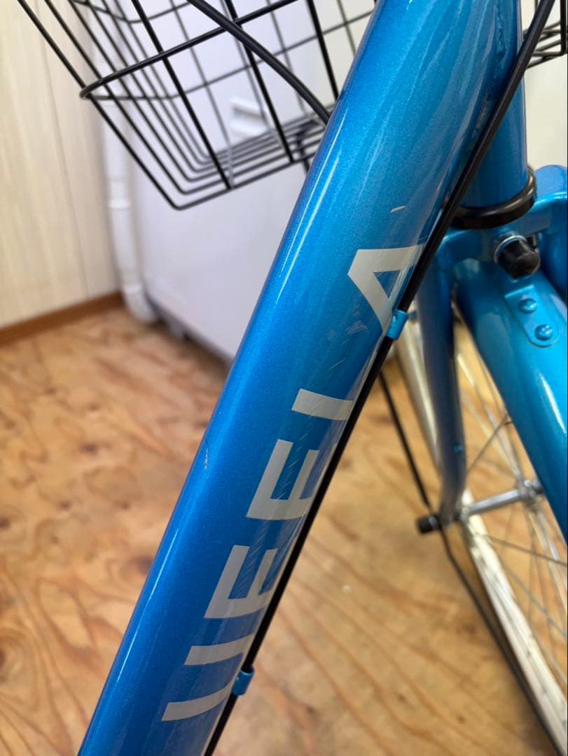 組立済み LUEELA 26インチ 折りたたみ 自転車 6段変速 鍵付き