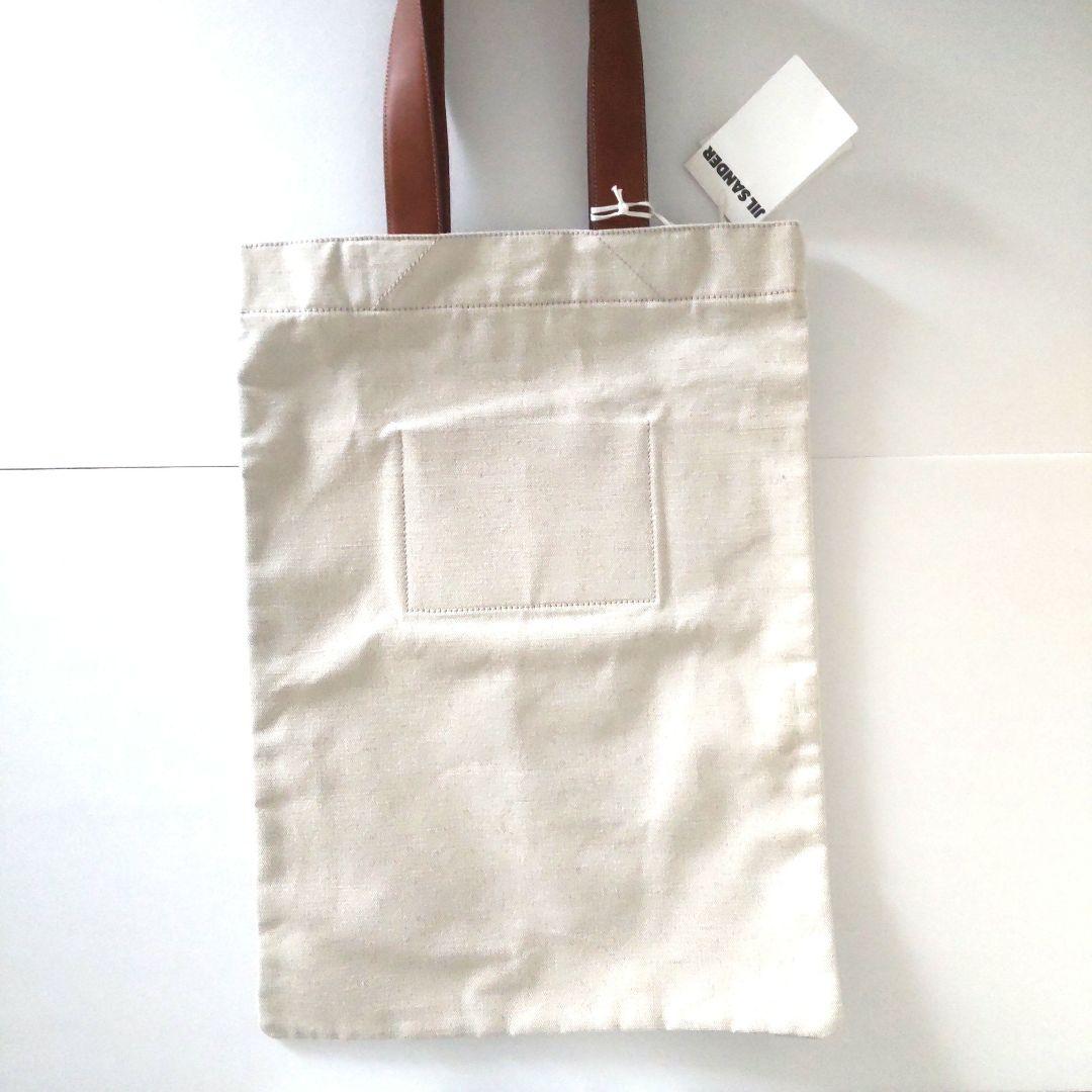 JIL SANDER ジルサンダーキャンバストートバッグ フラットショッパーL