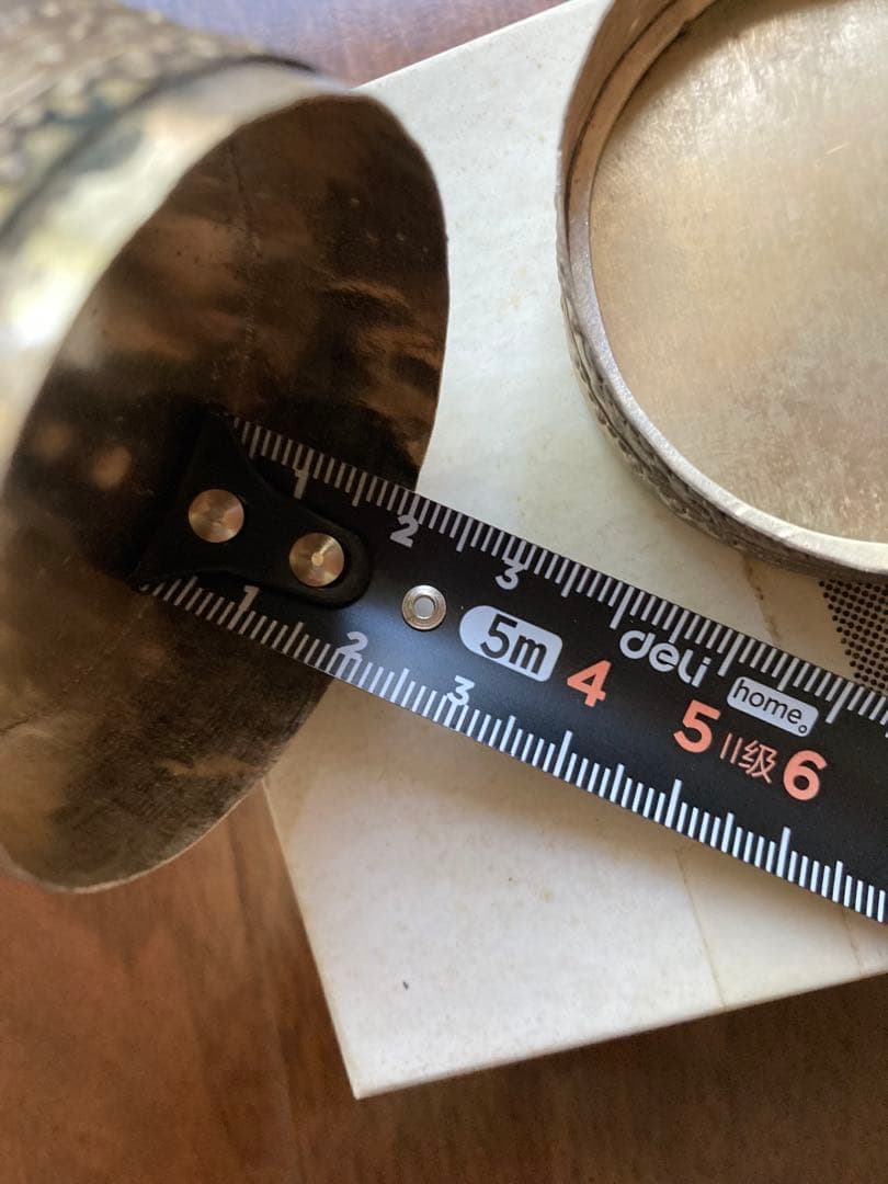 National Design museum 陶器　ボックス　小物入れ　青白　丸