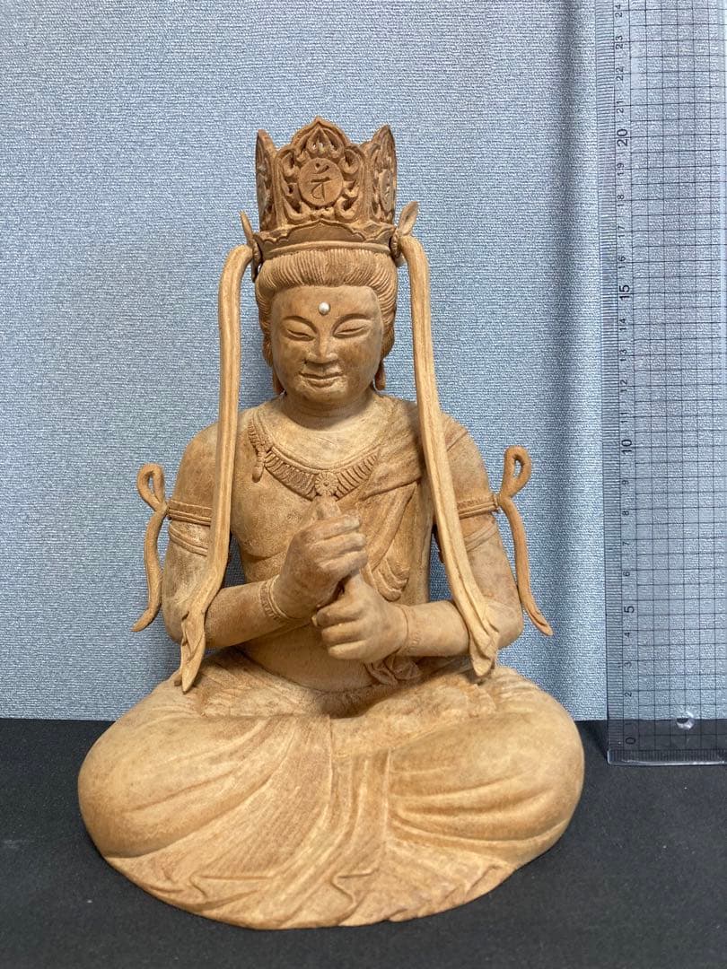 木製 仏像 蓮の花の台座　日大菩薩