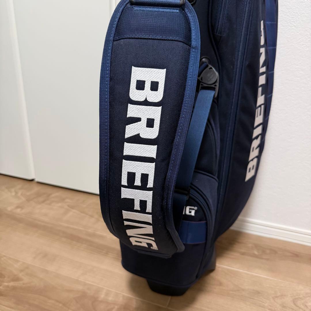 未使用に近い BRIEFING キャディバッグ ネイビー CR-04#02