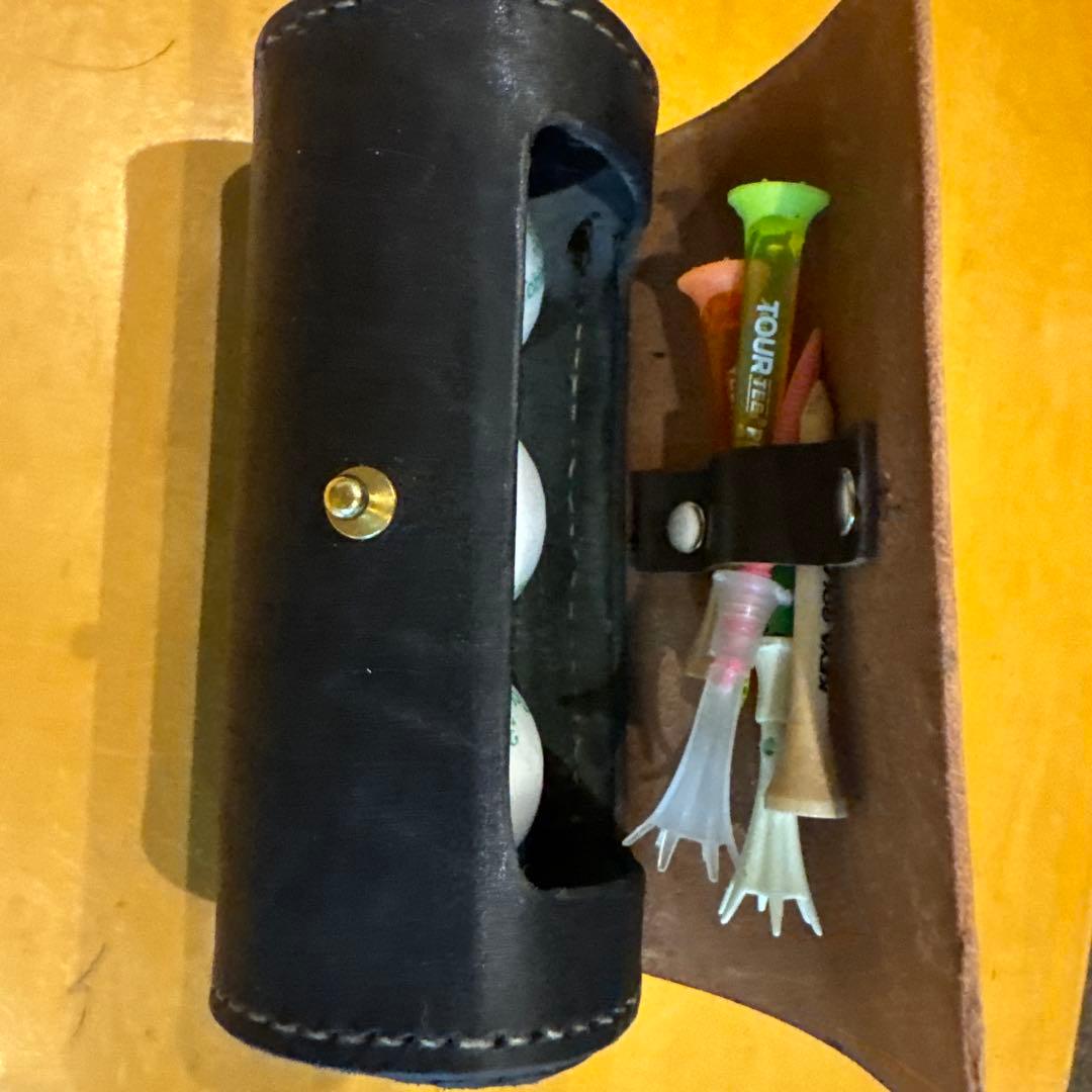 ゴルフポーチ　ハンドメイドレザークラフト