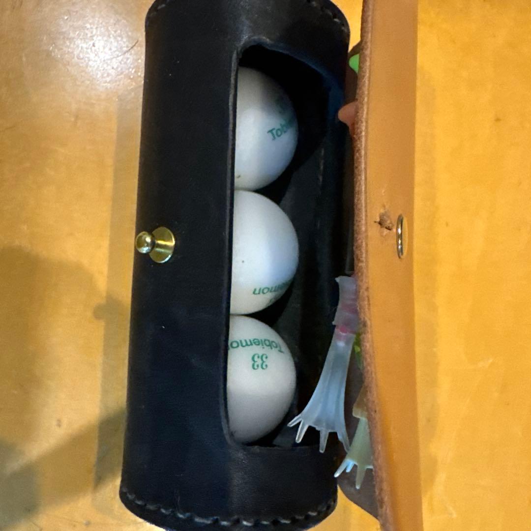 ゴルフポーチ　ハンドメイドレザークラフト