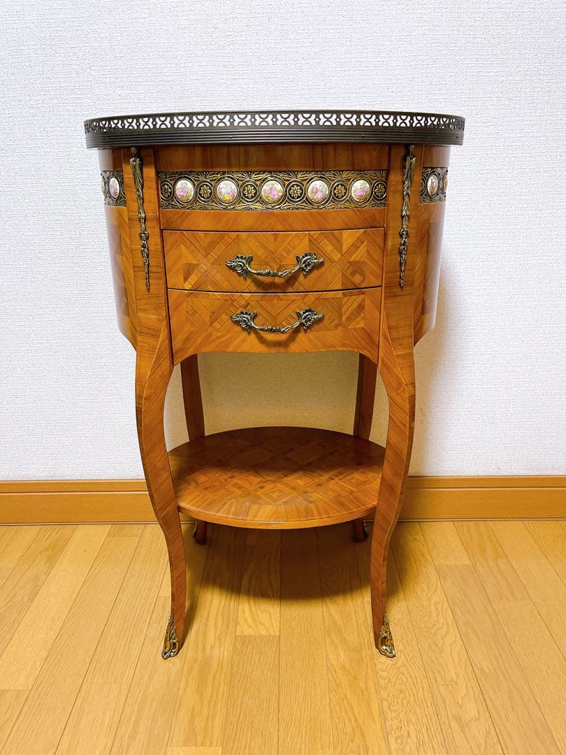 最高級 スペイン家具 マリネール コンソールチェスト 寄木細工 マホガニー材