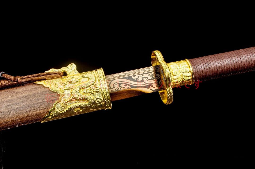 金墨竜唐横刀-高性能マンガン鋼  古兵器 武具 刀装具 日本刀 模造刀 居合刀