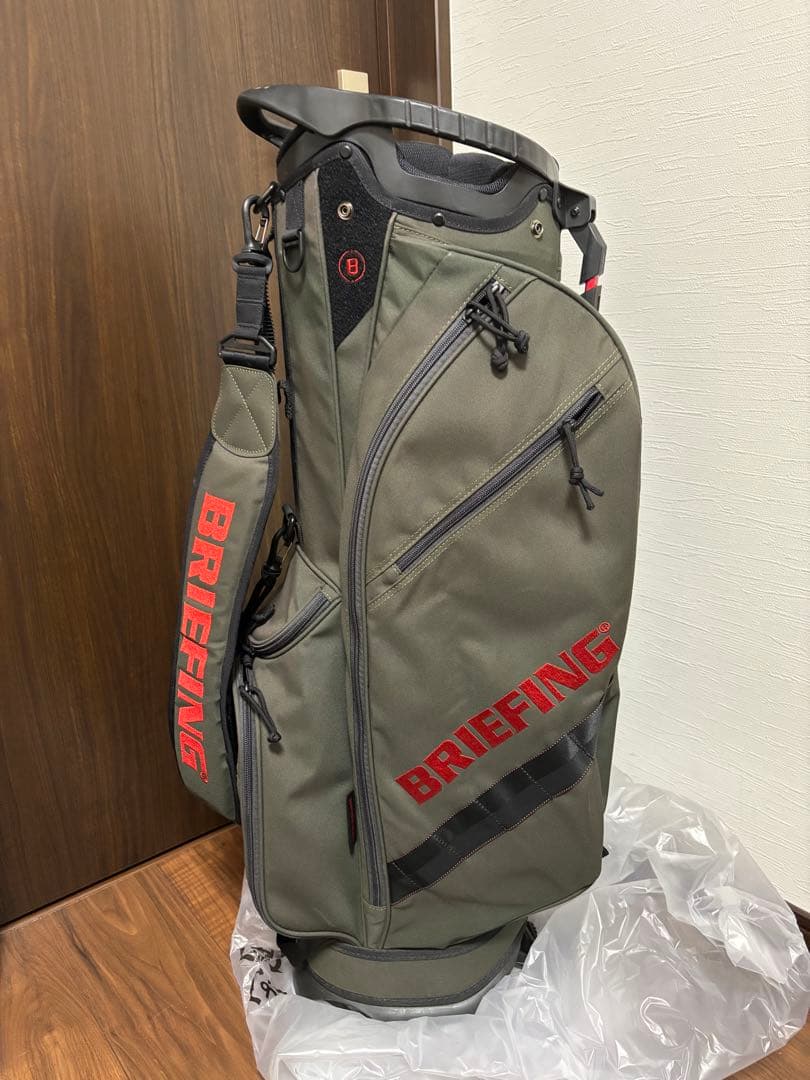 ブリーフィング　CR-02 キャディバッグ オリーブグリーン　ヘッドカバーセット