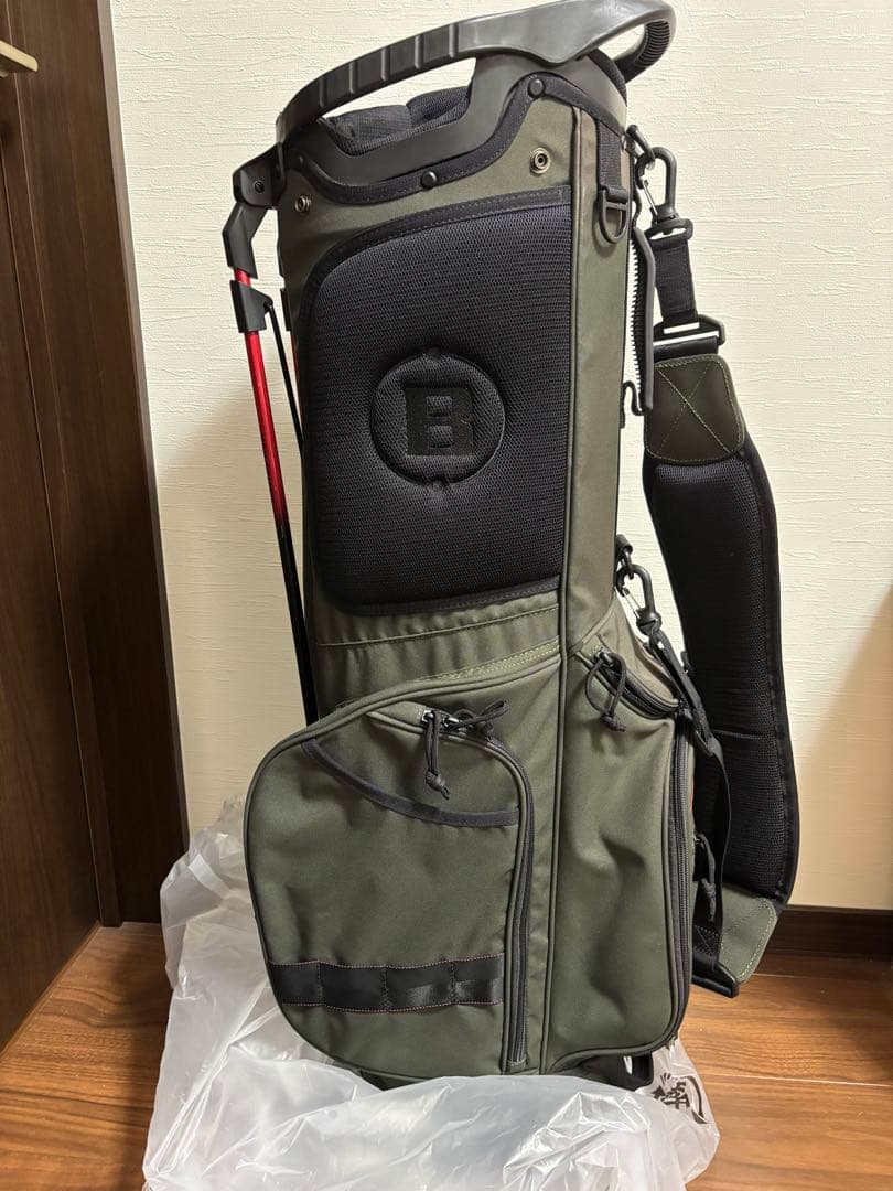 ブリーフィング　CR-02 キャディバッグ オリーブグリーン　ヘッドカバーセット