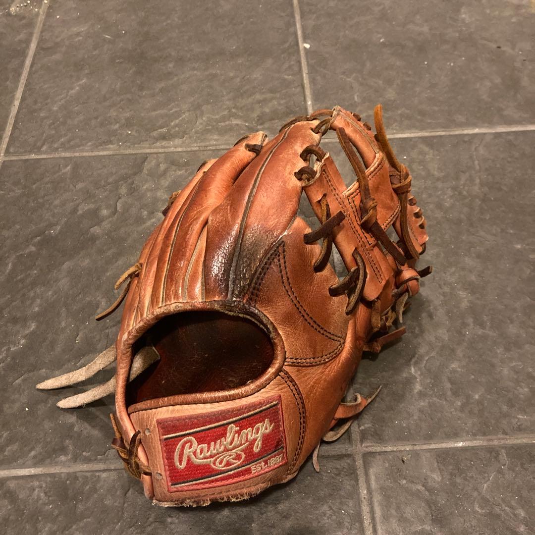 ローリングス　硬式グローブ　内野手用 袋付き