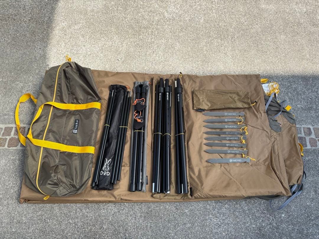 NEMO ヘキサライト6P テント【2又化ポールセット】