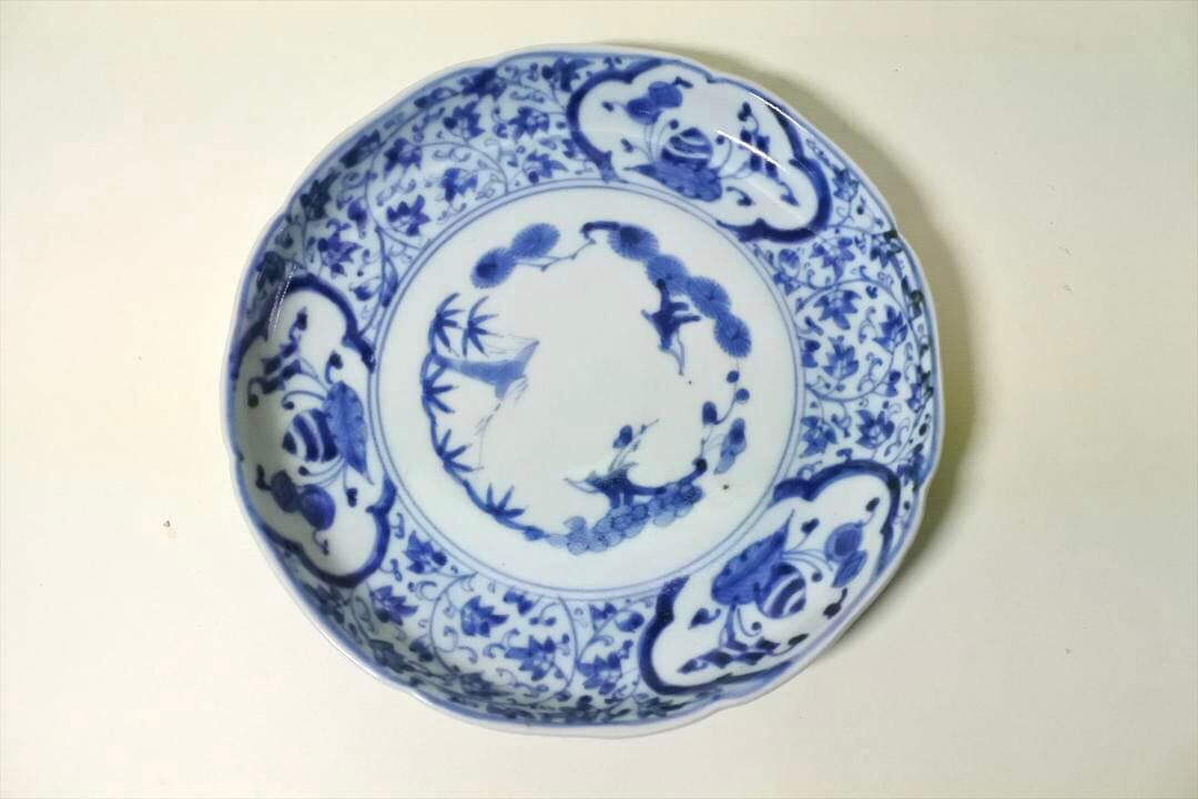 江戸中期～後期　伊万里　染付　皿　骨董品　アンティーク a i