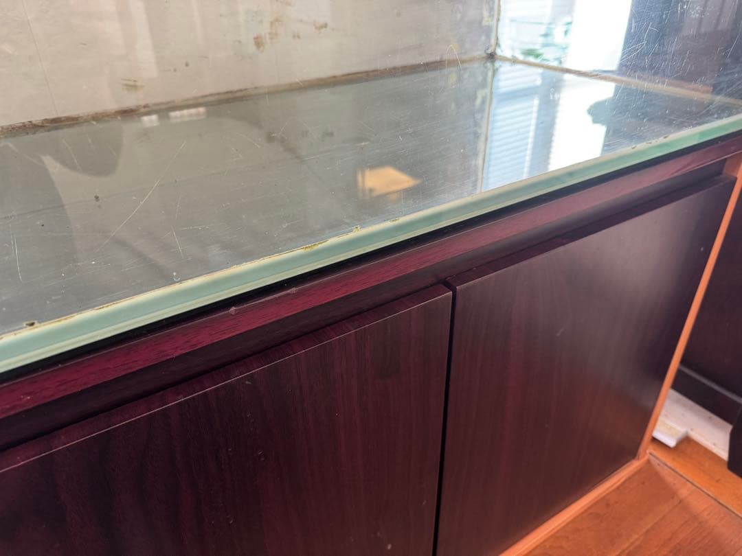 その1大型水槽 (ガラス水槽 オーバーフロー水槽　キャビネットセット)