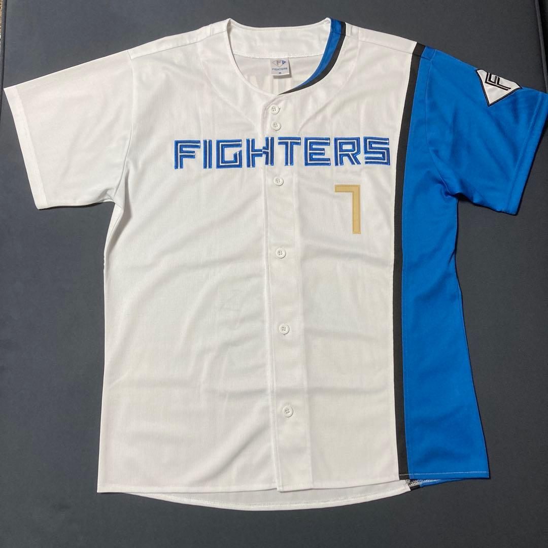 直筆サイン入り　元 ファイターズ　松本 剛 ♯7 ホーム レプリカ ユニフォーム