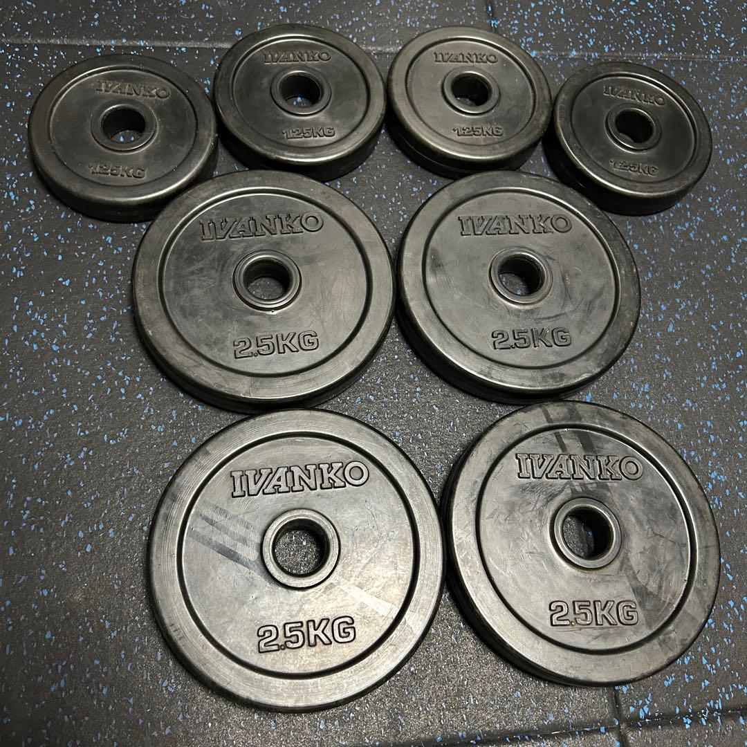 IVANKO イヴァンコ 28mmラバープレート2.5kg/1.25kg 8枚