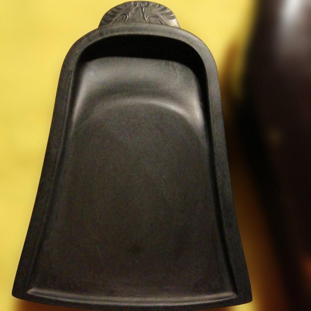 中国美術　釣り鐘古端渓硯　鑑賞　骨董