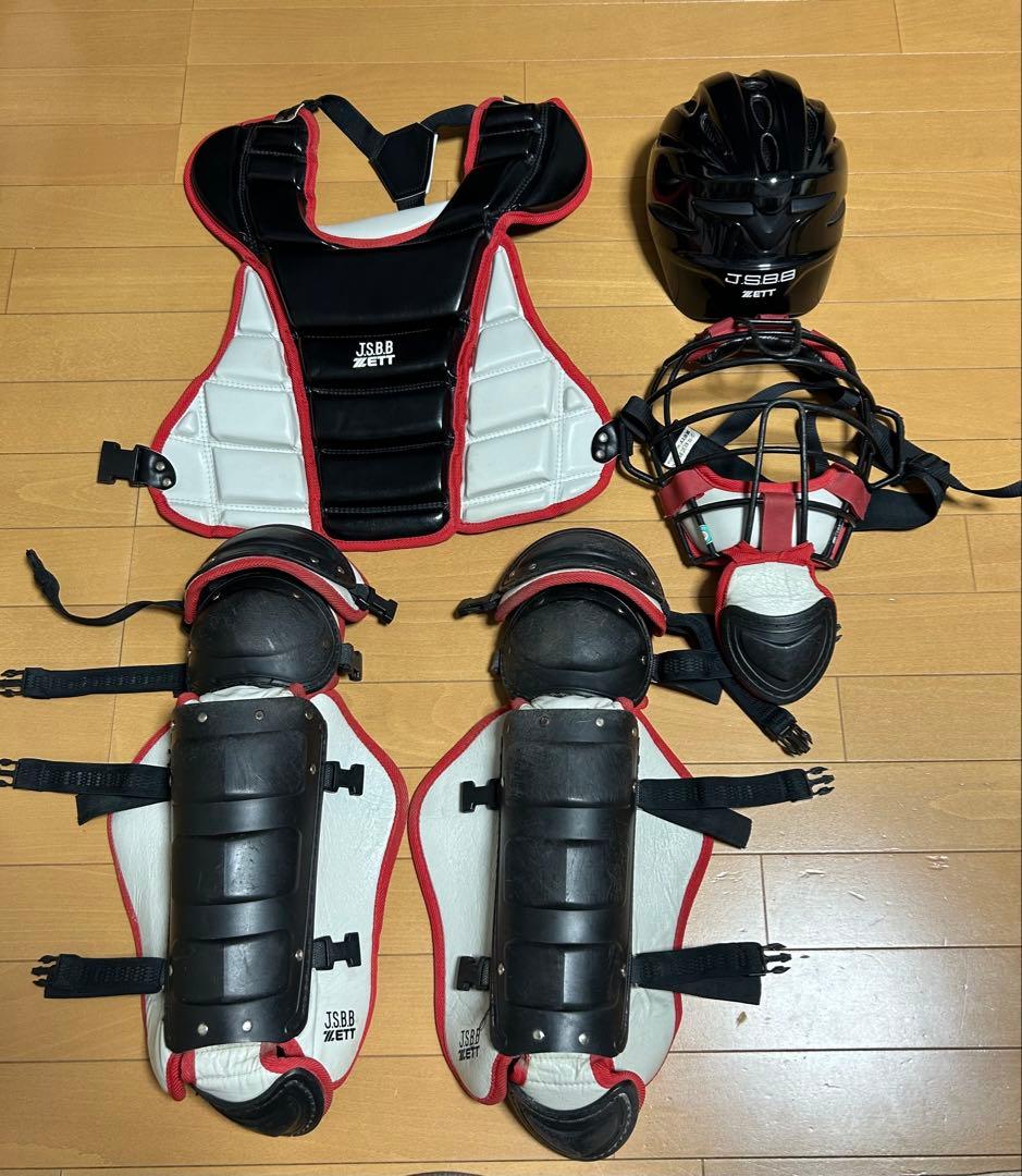 a*o様 ゼット少年軟式キャッチャー用フルセット 黒/赤
