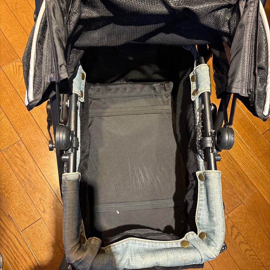 アジリティ　犬用ペットカート 黒 デニム風