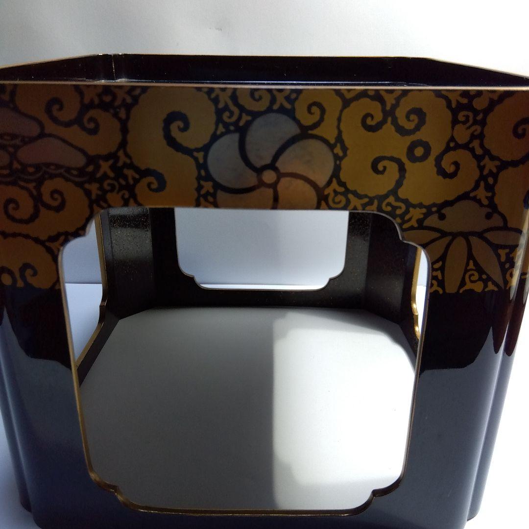 加賀蒔絵　時代祝い盃台　蒔絵松竹文熨斗の図　梨地　共箱　美品