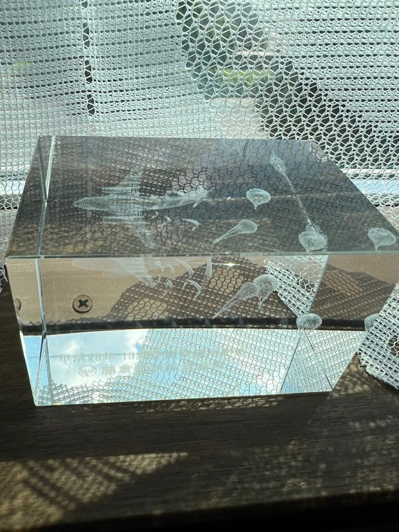 超希少‼️ 平成25年13式空挺傘採用記念　ガラス細工　藤倉航装株式会社