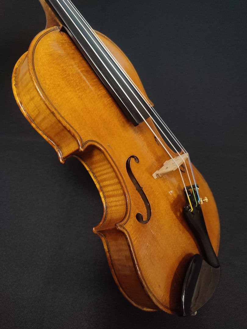 井筒信一 製作 1/4分数 バイオリン　弦新品交換済　弓・ケース・肩当て付属