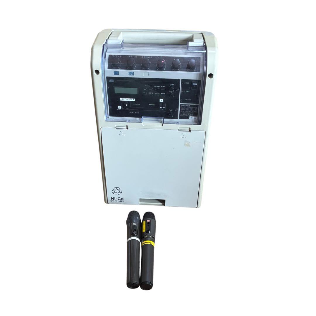 UNI-PEX ユニペックス　ワイヤレスアンプ　WA-862CDA マイク２本付