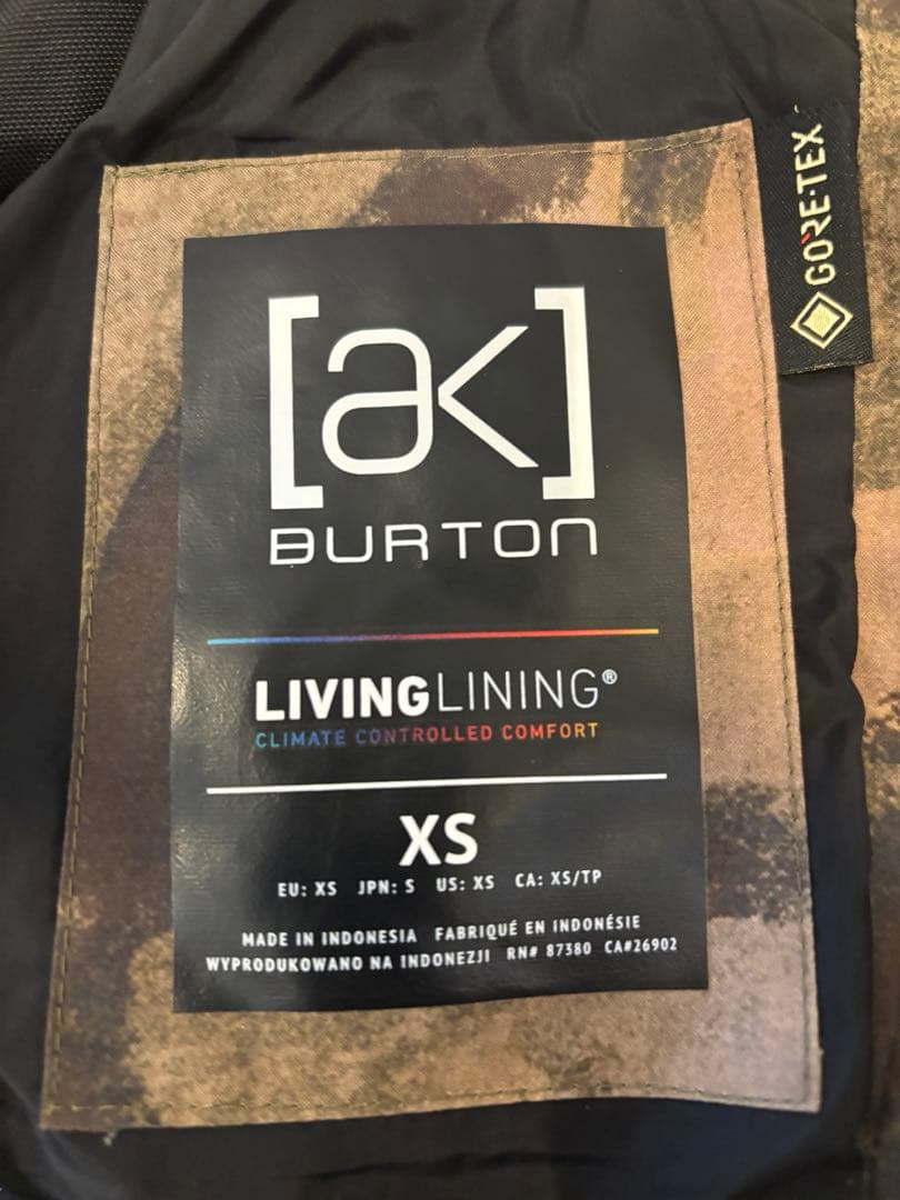 バートン　ak キミー　ビブパンツ　 ゴアテックス　レディース　XSサイズ 美品