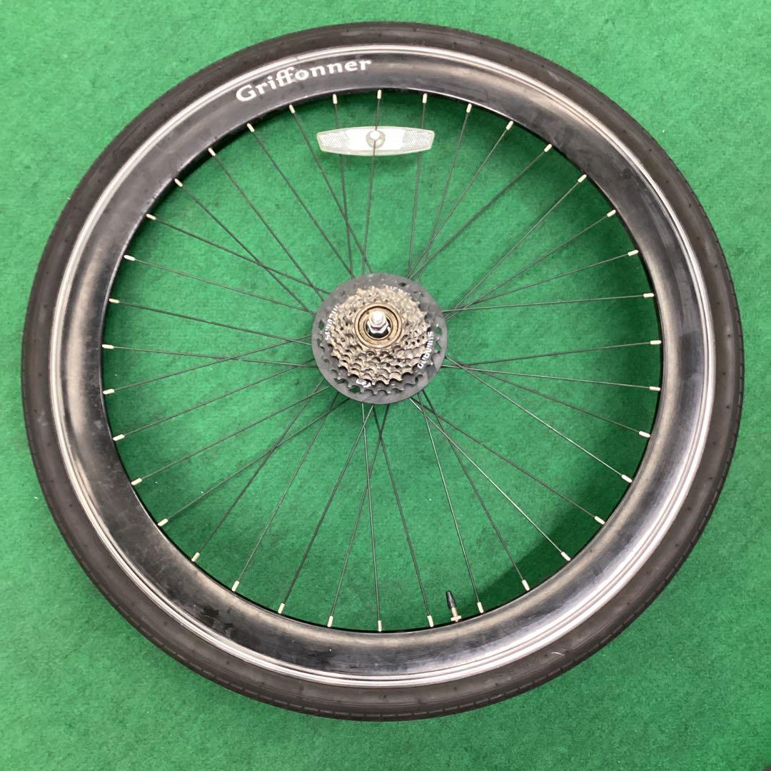 後輪 700x25C タイヤ付 後ホイール 自転車　クイックリリース　外装7段