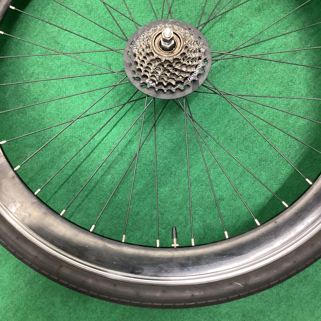 後輪 700x25C タイヤ付 後ホイール 自転車　クイックリリース　外装7段