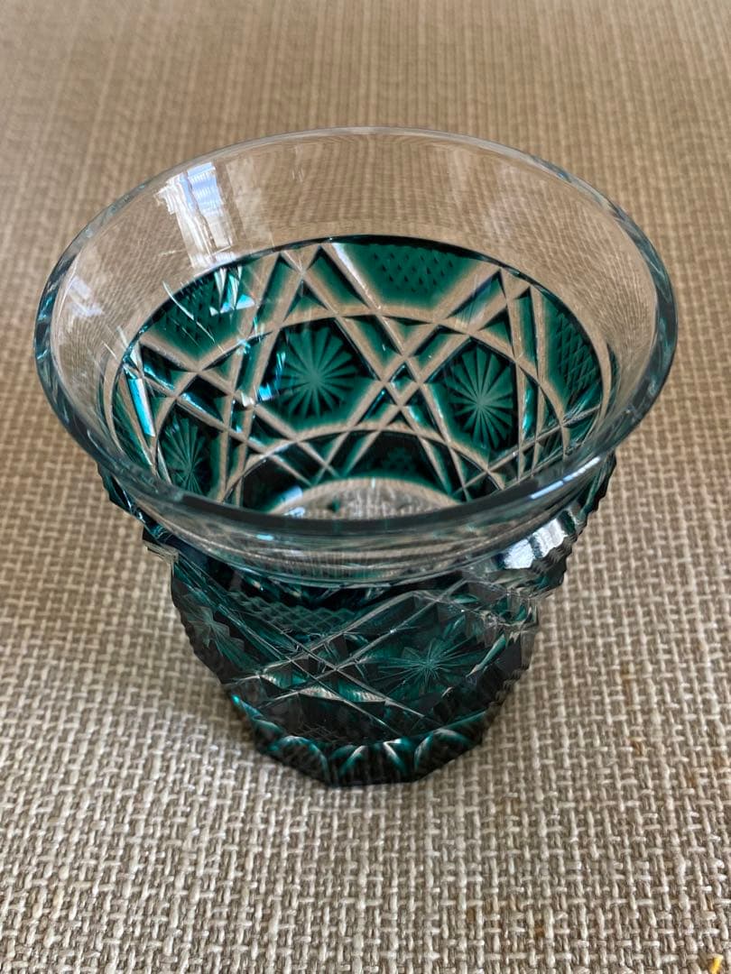 【hidema2jp】創作　島津薩摩切子　色被せガラス　 冷酒グラス