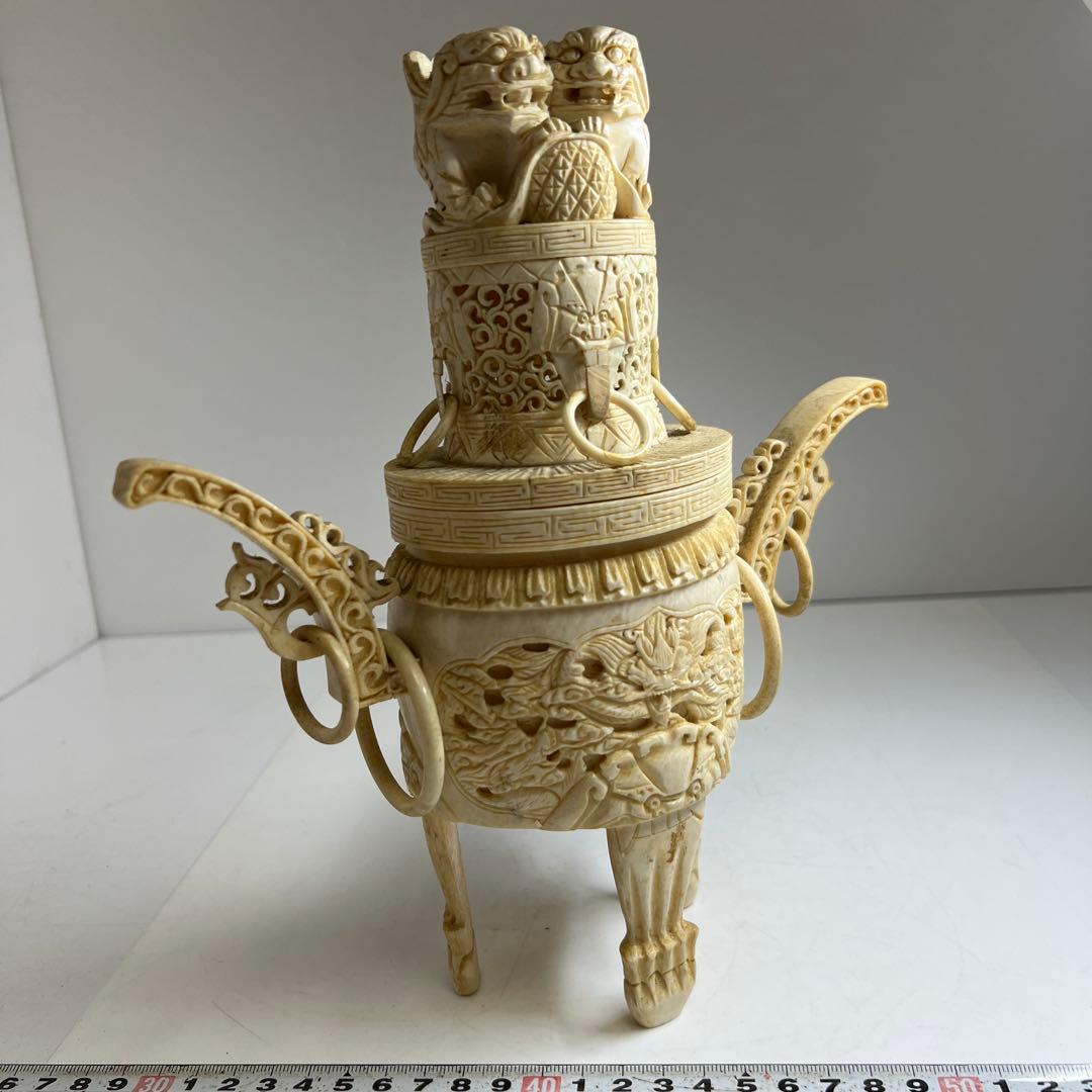 極上　香炉　649g 高さ25㎝　東な8-0201①