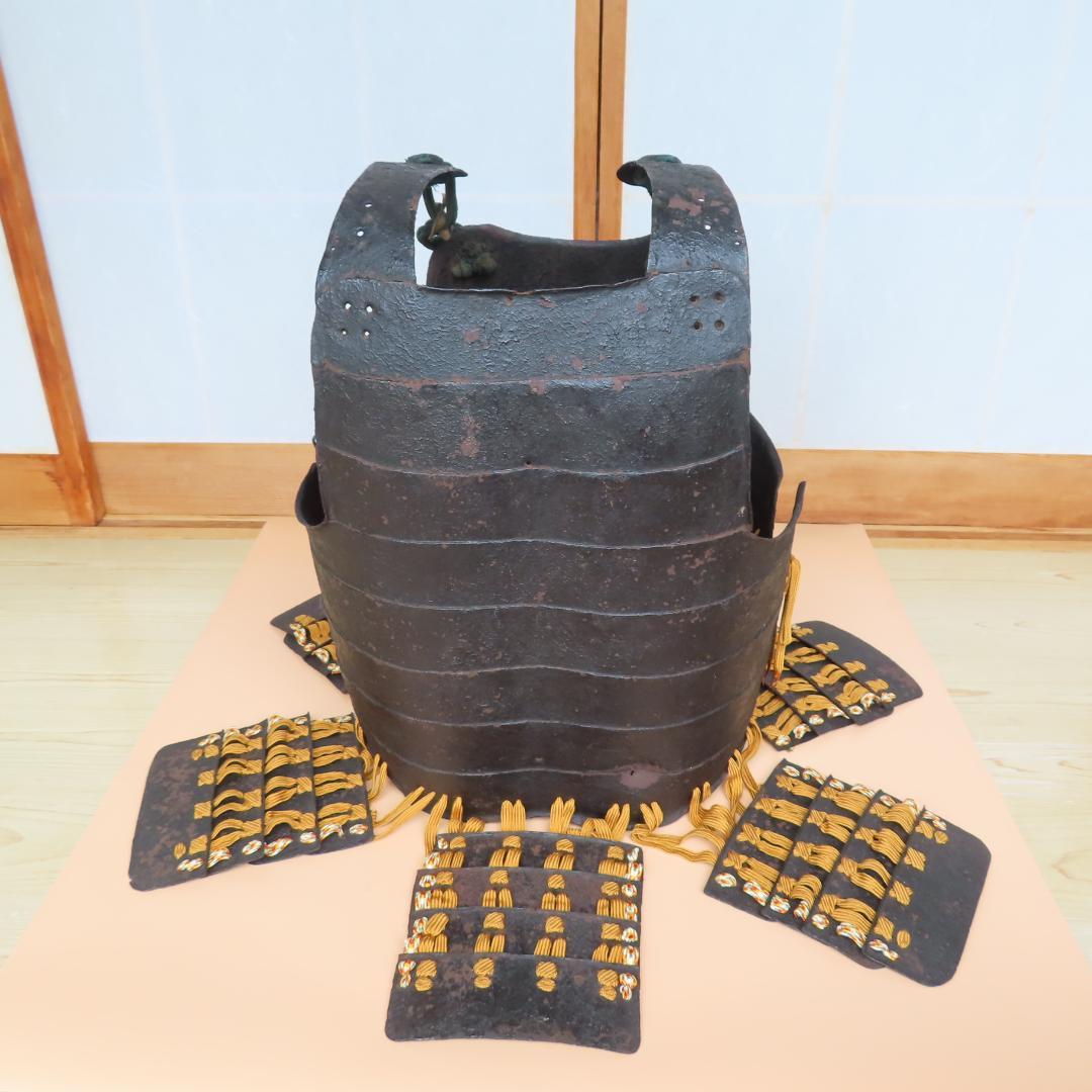 江戸時代の本物です。一枚柏紋二枚胴（鎧兜・鎧・甲冑・胴・具足)