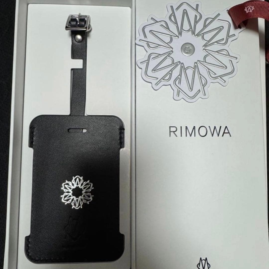 RIMOWA 限定スノーマーク　雪　ブラックレザータグ　ネームタグ