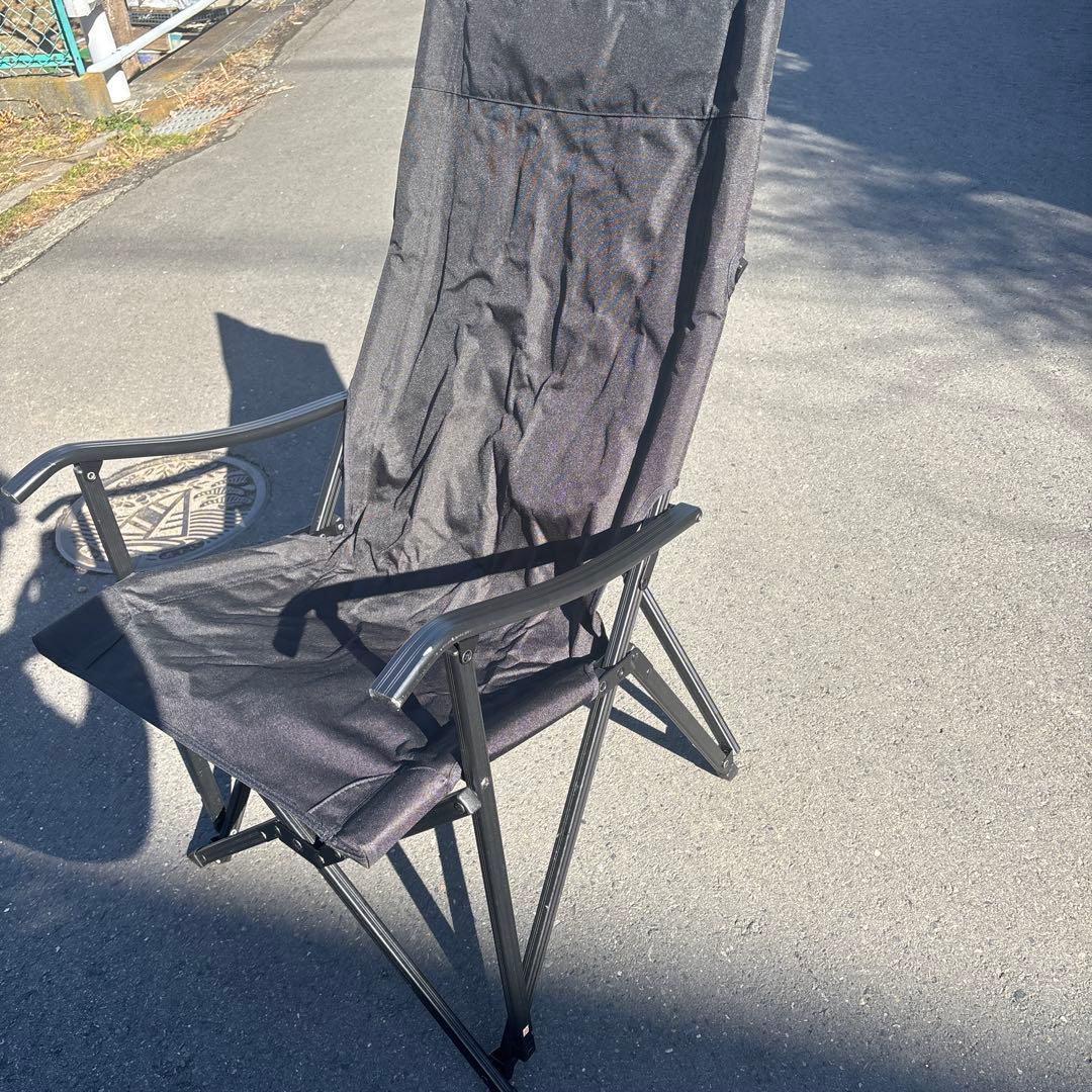 アディロンダック キャンパーズチェア 黒ブラック 収束型　穴あきなし　2脚組