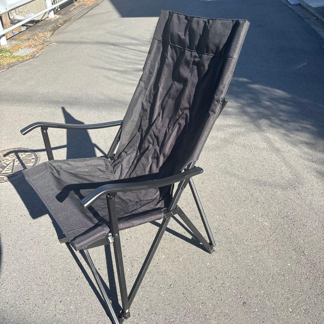 アディロンダック キャンパーズチェア 黒ブラック 収束型　穴あきなし　2脚組