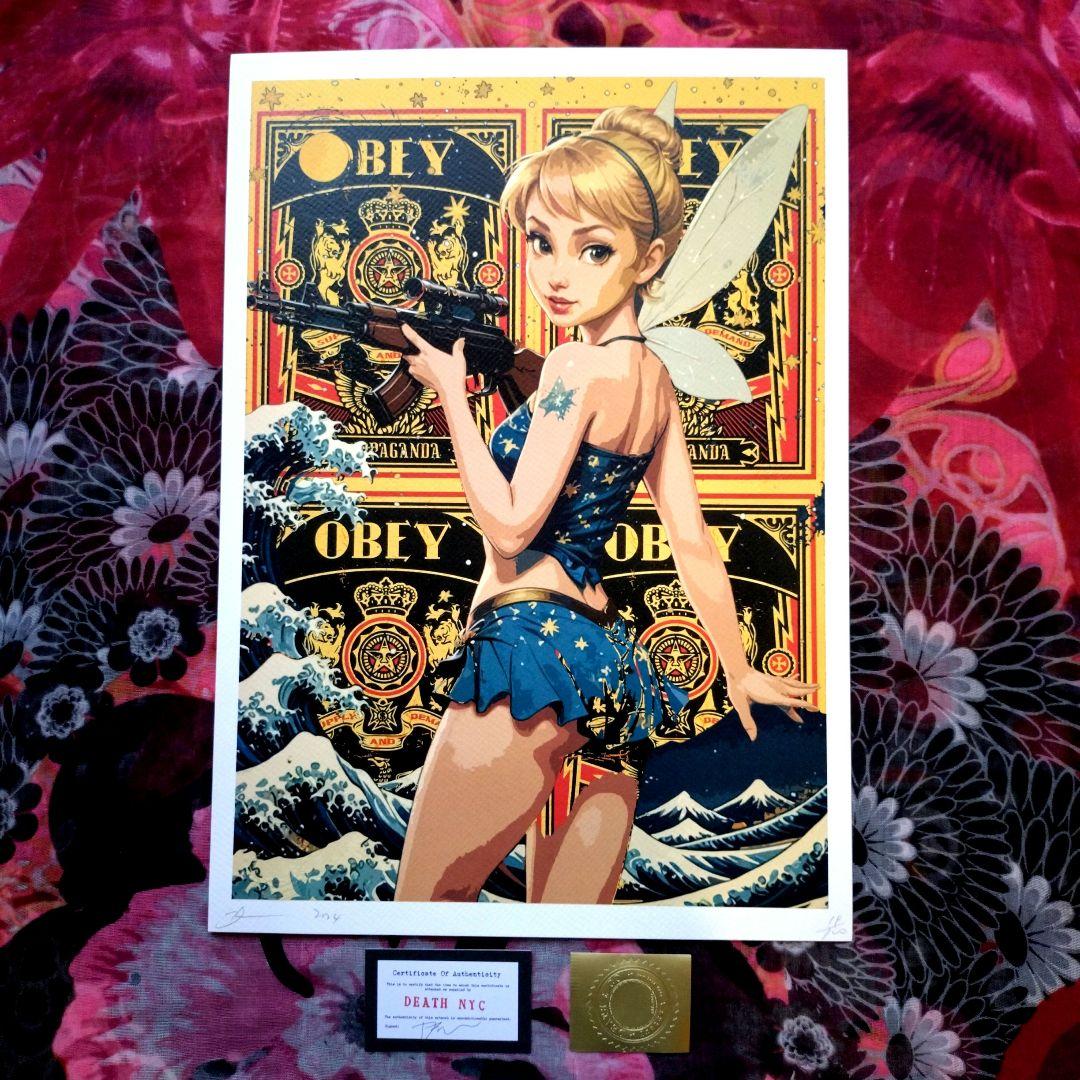 death nyc 世界限定100枚　ティンカーベル　ディズマランド　OBEY