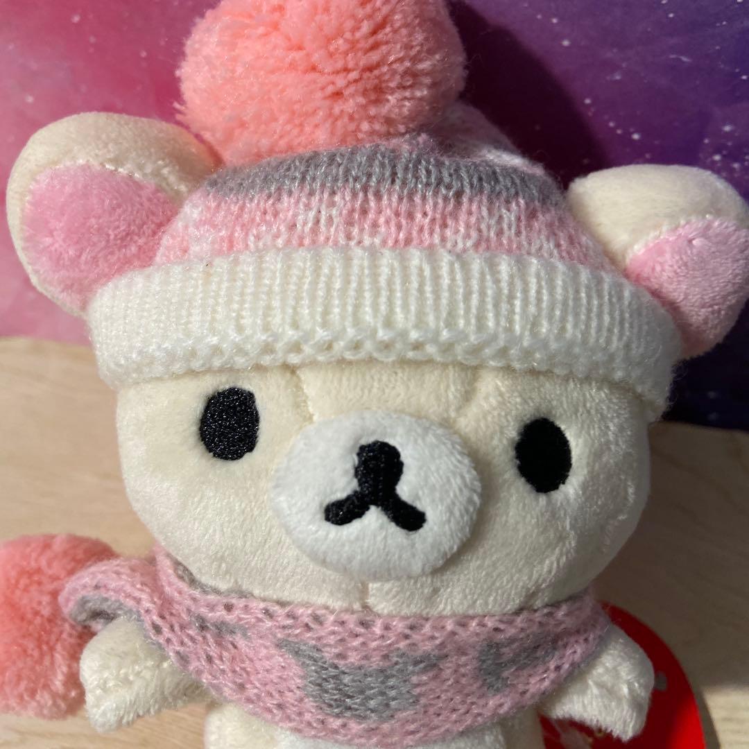 コリラックマ　ハートのニットぬいぐるみマスコット　タグ付き