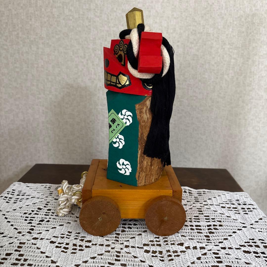 でこ唐津んやま　赤獅子　木偶　人形　木工芸　民芸品　唐津くんちフィギュア