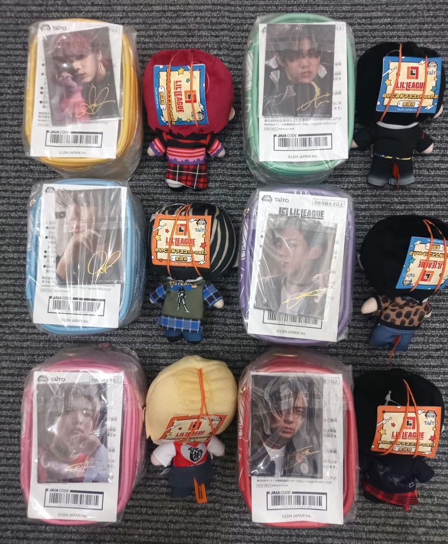【土日特価】LIL LEAGUE ぬいぐるみマスコット ＆ クリアポーチ全12点