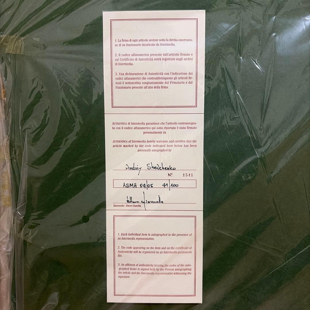 シェフチェンコ　バロンドール受賞記念　サイン入りユニフォーム 100枚限定