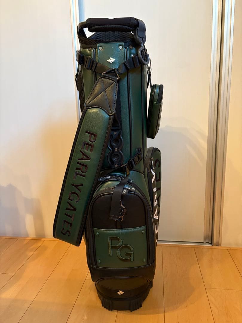 PEARLY GATES キャディバッグ グリーン/ブラック　男女兼用